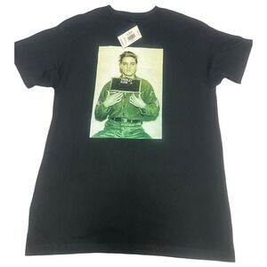Elvis Presley Mugshot Graphic T-Shirt Mens Medium Black Spencers Rock Music Tee